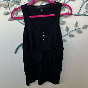 INC International Concepts tank top ruffled tiers size M EUC